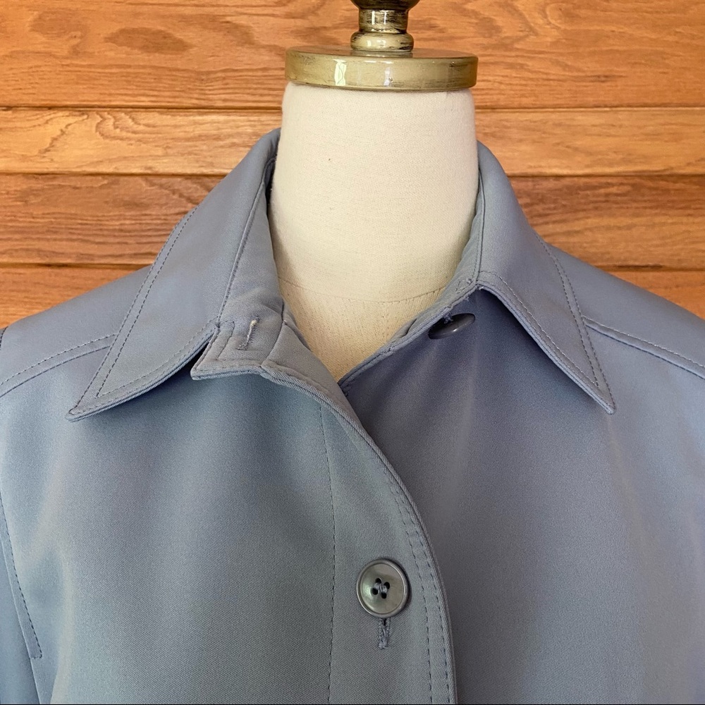 Vintage powder blue trench coat - Picture 3 of 7